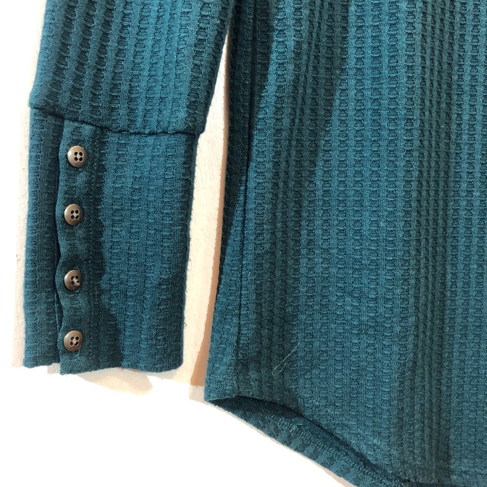 Chaser Emerald Green Waffle Thermal Long Sleeve - Picture 4 of 9